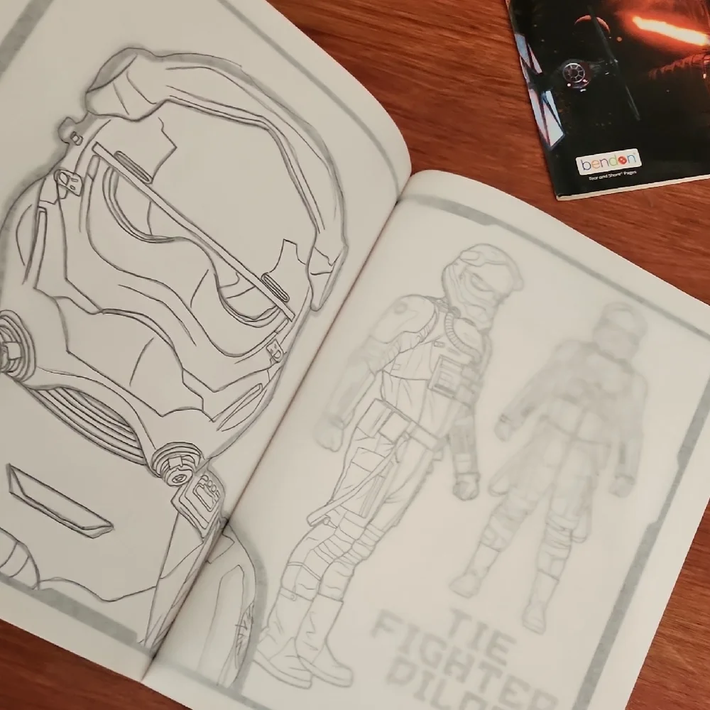 Disney Star Wars Coloring Book with Red and Black Design